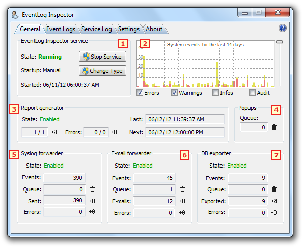 EventLog Inspector - General Tab