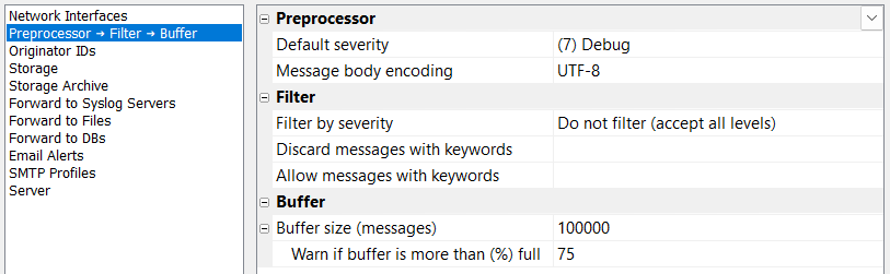 Syslog Watcher Configuration