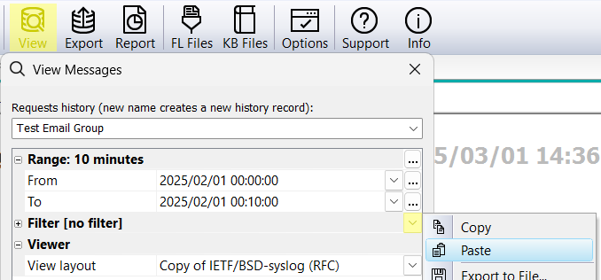 New viewer tab to test group filter