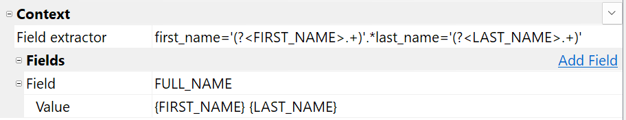 Message context example