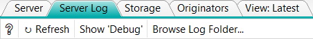 Syslog Watcher Manager - Server Tab Toolbar