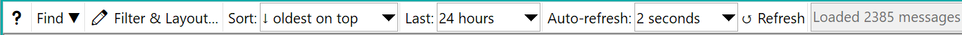 Toolbar for the View: Latest tab